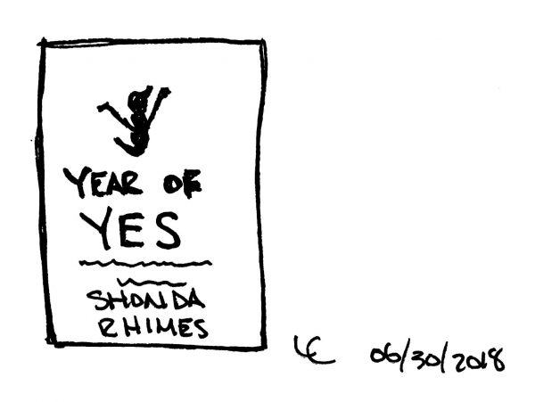 sketch of book cover for Year of Yes